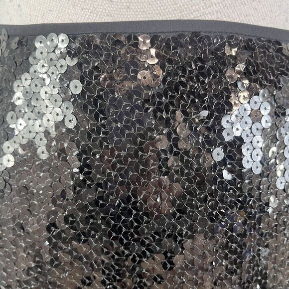 INC International Concepts Skirt size 2 Pet Black Silk Sequins Knee Cocktail - Picture 4 of 10